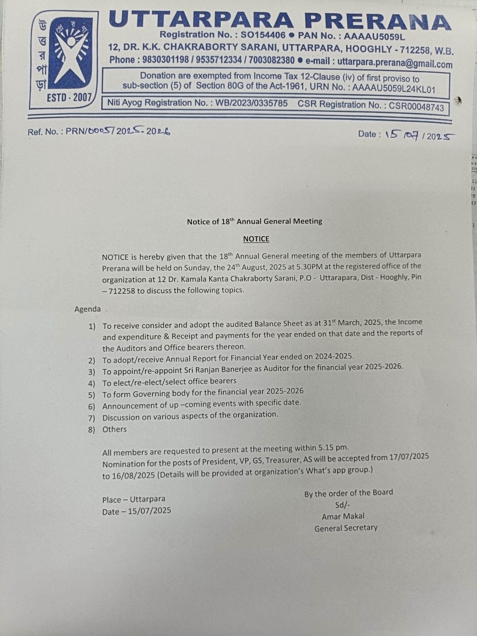 Annual General Meeting